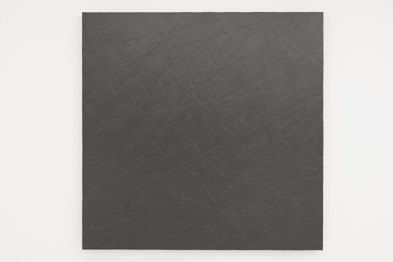 Daniel Schörnig, tape on canvas, 100x100 cm, 2018