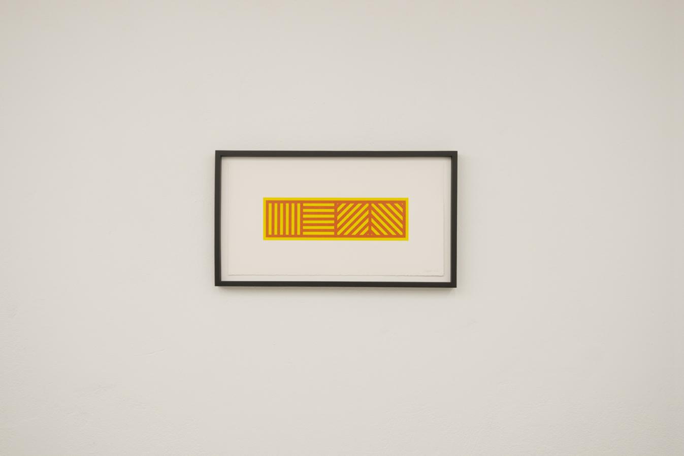 Sol LeWitt, ”Lines in Four Direktions in Color”, linoryt, 25x48 cm. w oprawie 29x52 cm. 2004
